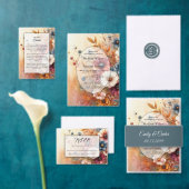 収穫花びらと空絵を描空 招待状 (この独立クリエイターのコレクションをカスタマイズ。)