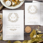 Harvest monogrammed fall wedding RSVP