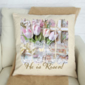 彼が復活したチューリップクロスキリスト教のヴィンテージ Tシャツ