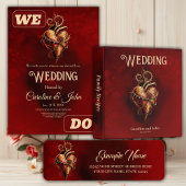 情熱のロマンスと愛のハート エンクロージャーカード