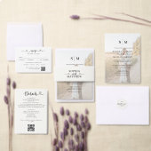 Photo Heart Script QR Code Wedding 招待状 (この独立クリエイターのコレクションをカスタマイズ。)