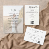 Photo Heart Script QR Code Wedding 招待状 (この独立クリエイターのコレクションをカスタマイズ。)