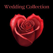 の写真結婚 – ありがとうハート型の赤いバラ –  招待状