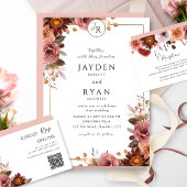 ガールファースト赤面ピンクフローラ招待状 招待状