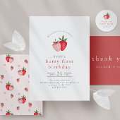 HEIDIピンクいちご柄ガールベビーシャワー スタンダードカクテルナプキン