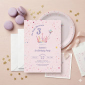 Princess Crown 3rd Birthday Royal Threeness ペーパープレート