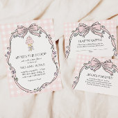 Here's the Scoop Pink Ice Cream Sundae Baby Shower ポスター