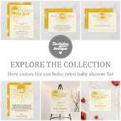 ここ来で、息子レトロな男の子のシャワー サンキューカード