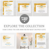 Son Boho Boy Baby Showerありがとう ポストカード