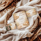 Photo Holi Cannoli Whimsical Bakery 1st Birthday 招待状