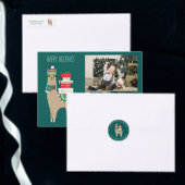 フェスティバルアルパカ自分の写真を追加 シルバープレートフレームオーナメント