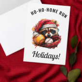Ho-Ho-Home Run Baseball Christmas Envelope Seal スクエアシール (この独立クリエイターのコレクションをカスタマイズ。)
