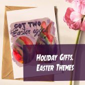 素敵なイースターバニーの水色 スクエアペーパーコースター