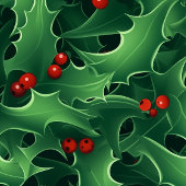 Christmas Holly カード