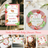 赤い緑の聖カノリ赤ちゃんシャワー本ベビー エンクロージャーカード