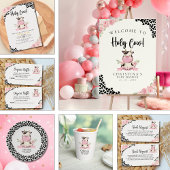 Holy Cow It's a Girl Cute Cow Baby shower スタンダードカクテルナプキン