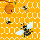 Honey Jar Honeybee Honeycomb Bee Apiary シール