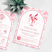 ホットピンクウェスタンバチェロレッテ ペーパープレート