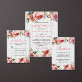 バラエレガントフローラ素朴木材廃棄パーティー 招待状 (この独立クリエイターのコレクションをカスタマイズ。)