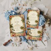 Island Botanical Floral Wedding セーブザデート