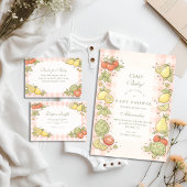 Italian Market Produce Baby Shower 招待状