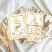Italian Yellow Bow Sweet Holy Cannoli Baby Shower 招待状