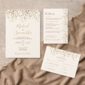 アイボリーと赤面のワイルドフラー結婚ズ 出欠カード (この独立クリエイターのコレクションをカスタマイズ。)