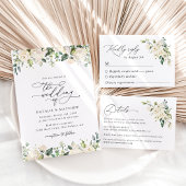 白い花、クリーム色の花、ボヘミア、テーブルナンバー アクリルサイン