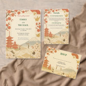 Minimalist Japanese Cherry Blossom Save the Date (この独立クリエイターのコレクションをカスタマイズ。)