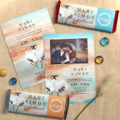 レッドクラウン丹頂鶴日本の結婚式の引き出物 ハートシール