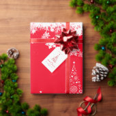 書道モダンクリスマスの飾り赤はっきりした色 ラウンドシール (この独立クリエイターのコレクションをカスタマイズ。)