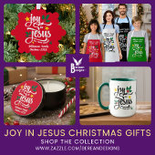 JOY IN JESUS Personalized Christian Christmas ラバースタンプ