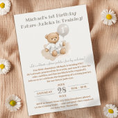 "Judo Bear’s First Belt" – 1st Birthday White Belt 招待状