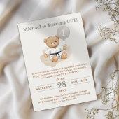 Judo Bear Turns One" – 1st Birthday 招待状