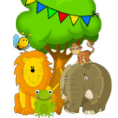 かわいい動物カスタマイズ可能な誕生日キッズカップ 紙コップ