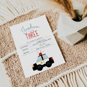 ボーイズかわいい青い警察の車の幼児ハッピーバースデー スタンダードカクテルナプキン