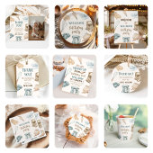 パステルウォーターカラーベーキング男の赤ちゃんシャワー 招待状