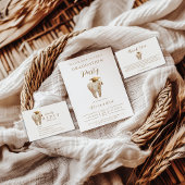 Kintsugi Floral Tooth Graduation Party 招待状