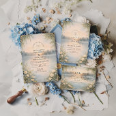 Lake Wildflower Forest Romance Wedding セーブザデート