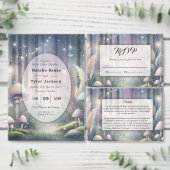 ランターライトの夢に魅了された森結婚の 招待状 (この独立クリエイターのコレクションをカスタマイズ。)