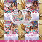 ラスベガスバチェロレッテウィークエンドラグジュアリーピンクパープル 招待状