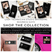 Lash Studio Elegant Photo Collage Logo ウィンドウサイン