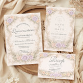 Lavender Blush Baroque Quinceañera セーブザデート