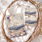 Lavender Meadow Peaks Baby Shower 招待状