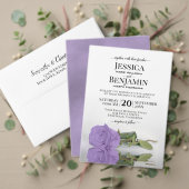 ラベンダーパープルバラシ結婚ックのリハーサルディナー 招待状 (この独立クリエイターのコレクションをカスタマイズ。テスト)