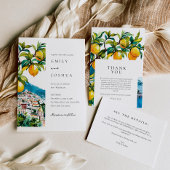 レモンシトラスアマルフィ結婚コースト エンクロージャーカード