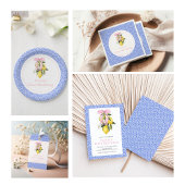 レモンピンクボウ名門私立校風のコケット誕生日 招待状