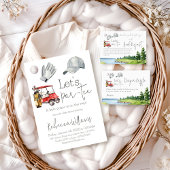 レッツパーティーゴルフベビーシャワースポーツテーマパーティー 招待状