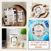 Let's Pawty Cat 5th Birthday | Custom Birthday Kid 缶バッジ