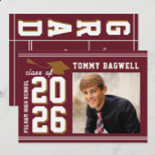 LETTERMAN GRAD School Colors RED  招待状